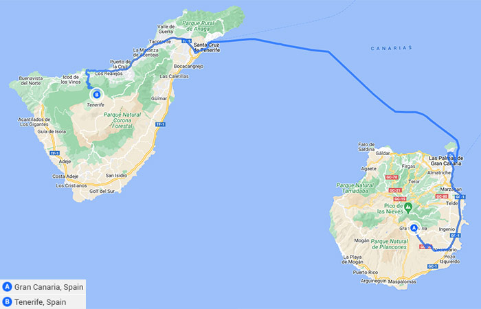 Mapa - Más allá de España y Portugal explora las Islas Canarias y Azores - 14 días